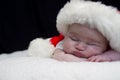 Sleeping Santa Baby Royalty Free Stock Photo