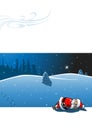 Sleeping santa claus - christmas card Royalty Free Stock Photo