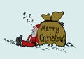 Sleeping Santa Claus Royalty Free Stock Photo