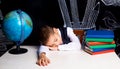 Sleeping schoolboy Royalty Free Stock Photo