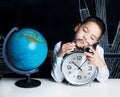 Sleeping schoolboy Royalty Free Stock Photo