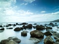 Sleeping sea under the blue sky Royalty Free Stock Photo