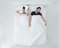 Sleeping with a snorer Royalty Free Stock Photo