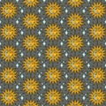 Sleeping Sun Moon And Stars Celestial Pattern