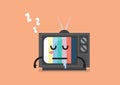 Sleeping television character