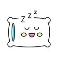 sleeping time kindergarten color icon vector illustration