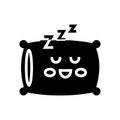 sleeping time kindergarten glyph icon vector illustration