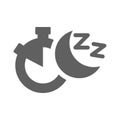 Sleeping time vector icon Royalty Free Stock Photo