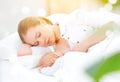 Sleeping together and breastfeeding mother and newborn baby in b