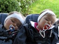 Sleeping twins in the baby carriage (B)