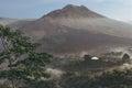 Sleeping volcano Batur at morning time. Bali island. Royalty Free Stock Photo