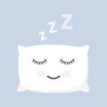 Sleeping white pillow