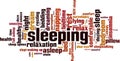 Sleeping word cloud Royalty Free Stock Photo