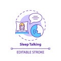 Sleeptalking concept icon Royalty Free Stock Photo