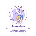 Sleepwalking concept icon