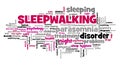 Sleepwalking sleep disorder Royalty Free Stock Photo