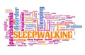 Sleepwalking sleep disorder Royalty Free Stock Photo