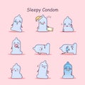 Sleepy cartoon Condom