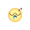 Sleepy Face emoticon flat icon