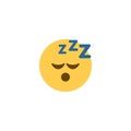 Sleepy face icon illustration emoji