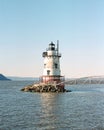 Sleepy Hollow Lighthouse, on the Hudson River in Tarrytown, New York