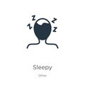 Sleepy icon vector. Trendy flat sleepy icon from other collection isolated on white background. Vector illustration can be used