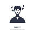 sleepy icon on white background. Simple element illustration from Other concept