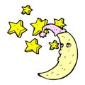 sleepy moon comic cartoon