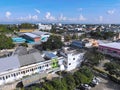 Aerial view across parts of Phayao town in Thailand