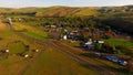 Stationary shot over the highway and Starbuck in Eastern Wahington