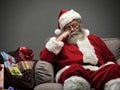 Santa Claus taking a nap Royalty Free Stock Photo