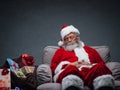 Santa Claus taking a nap Royalty Free Stock Photo