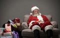 Santa Claus taking a nap Royalty Free Stock Photo