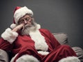 Santa Claus taking a nap Royalty Free Stock Photo