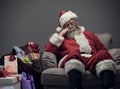 Santa Claus taking a nap Royalty Free Stock Photo