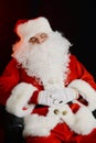 Santa Claus taking a nap on the armchair Royalty Free Stock Photo