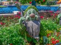 Sleepy topiary in Disney World's Showcase at the Flower and Garden Festival