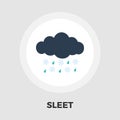 Sleet icon flat