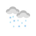 Sleet icon vector isolated on white background, Sleet sign , weather symbols