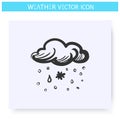 Sleet snow icon. Snow with rain Royalty Free Stock Photo