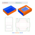 Sleeve drawer box, cocolate paper drawer box dieline tempalte