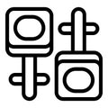 Sleeve fasteners icon outline vector. Classic cufflinks