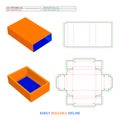 Sleeve gift box, drawer sleeve match box dieline template