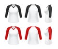 Women`s 3/4 sleeve raglan t-shirt with V-neck