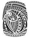 Sleeve tattoo in polynesian ethnic style Royalty Free Stock Photo