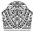 Sleeve tattoo in polynesian style Royalty Free Stock Photo