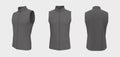 Sleeveless cycling jersey mockup in front, side and back, 3d rendering Royalty Free Stock Photo