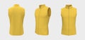 Sleeveless cycling jersey mockup in front, side and back, 3d rendering, 3d illustration Royalty Free Stock Photo