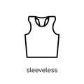 Sleeveless icon. Trendy modern flat linear vector Sleeveless icon on white background from thin line Gym and fitness collection