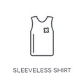 Sleeveless Shirt linear icon. Modern outline Sleeveless Shirt lo